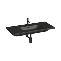 Idea 1.0 Waschtisch 100x45cm, mit Hahnloch, Schwarz Matt