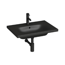 Idea 1.0 Waschtisch 80x45cm, mit Hahnloch, Schwarz Matt
