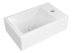 Bocchi Passion Handwaschbecken 37cm Hahnloch re, ohne ÜL-Loch, weiß GL