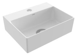 BOCCHI – Passion Aufsatz-Waschtisch 30 × 24 cm mit Hahnloch, ohne ÜL-Loch, Weiß
