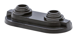 Rosetten doppelt schwarz 50mm 12/15/18/20mm KST - 1 Set