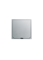 Abdeckung mit Klappdeckel Edelstahl-Optik matt, 112 x 112 mm