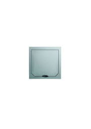 Abdeckung mit Klappdeckel Edelstahl-Optik matt, 94 x 94 mm