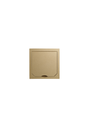 Abdeckung mit Klappdeckel Messing-Optik matt, 94 x 94 mm