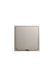 Abdeckung mit Klappdeckel Platin-Optik matt, 112 x 112 mm