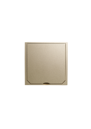 Abdeckung mit Klappdeckel Messing-Optik matt, 112 x 112 mm