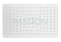 Regenwerk Passion Kopfbrause Edelstahl, Softedge, 400 x 250 mm