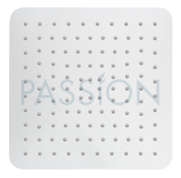 Regenwerk Passion Kopfbrause Edelstahl, Softedge, 250 x 250 mm