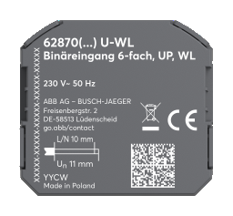 Binäreingang 6-fach UP WL 62870/6.0 U-WL