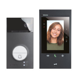 BTICINO Flex'ONE Video-Türsprechanlagen-Set LINEA 3000 und CLASSE 300EOS with Netatmo Schwarz