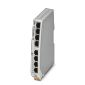 Schmaler Ethernet Switch, acht RJ45-Port s mit 10/100 MBit/s an allen Ports, auto