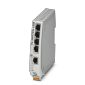 Schmaler Ethernet Switch, fünf RJ45-Port s mit 10/100 MBit/s an allen Ports, auto