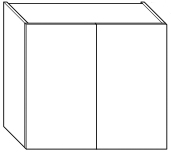 Viva – Hängeschrank mit 2 Türen, 70 × 62 × 32 cm, Weiß
