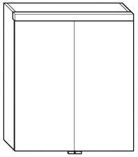 Spiegelschrank Prima/Pura 1.0 60 × 69 × 16 cm LED-Beleuchtung