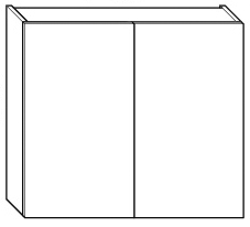 Viva Hängeschrank mit 2 Türen, 70x62x17cm, Weiß