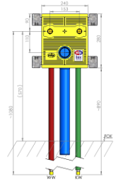 MHS – mhs-Spültisch 240 Auslass 153 mm für Geberit Mepla – 1 Stück
