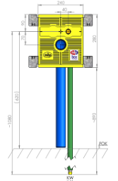 MHS UNIBOX Handwaschbecken Rohr:Kelit Kelox