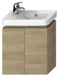 Amoa – Unterschrank Weiß für HWB AQKEIDHWB45R + HWB45L, 2 Türen, 44 × 48 × 24 cm