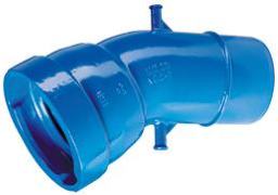 TRM Einmuffenbogen VRS-T MK blau DN 150 45Grad