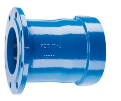 TRM-VRS-EU-Stueck blau DN 125 m.Langmuffe Fl. geb. PN10/16