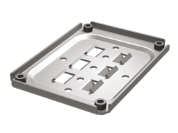 Aluminium-Kombiplatte FP-System 100 × 140 mm für Pfosten FRANKEN