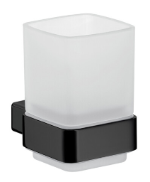 EMCO – Emco Passion Glashalter mit satiniertem Kristallglas in schwarz – 1 Stück