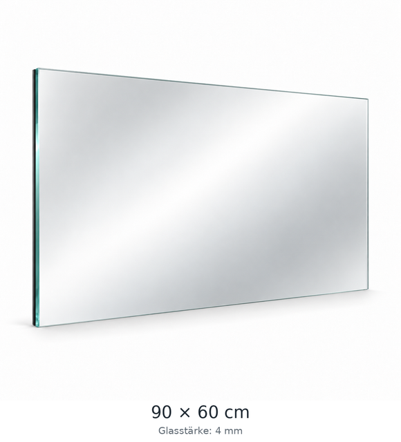 Floatglas-Spiegel 90 × 60 cm 4 mm geschliffen Glas Kiedl