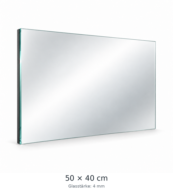Floatglasspiegel 50 × 40 cm 4 mm mit Feuchtraumbelag Glas Kiedl