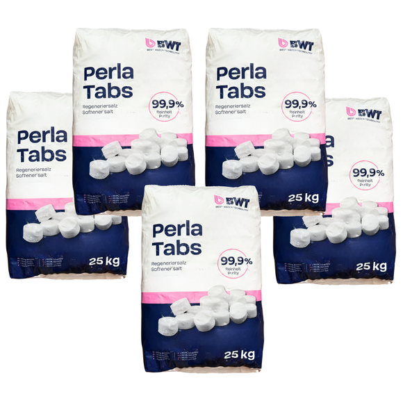 BWT Perla Tabs 5x25 kg Tablettensalz 125 kg Vorratspack für Weichwasseranlagen