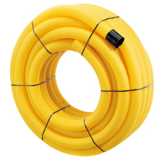PVC-Drainage- und Kabelschutzrohr DA 50 × 3,0 mm ungeschlitzt 50 m Rolle