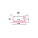 LED-Einbauprofil BERLIN XL 2m Aluminium eloxiert, BxH 24x12mm-2