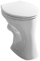 WC-Komplettset Flachspüler mit Spülkasten & WC-Sitz | Stand-WC Weiß | Abgang waagrecht | 5-teilig-2
