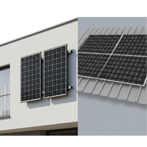 K2 Balkonkraftwerk Montageset für 2 Module - Fassade od. Trapezblech | vertikal & horizontal