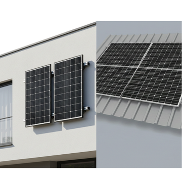 K2 Balkonkraftwerk Montageset für 2 Module - Fassade od. Trapezblech | vertikal & horizontal