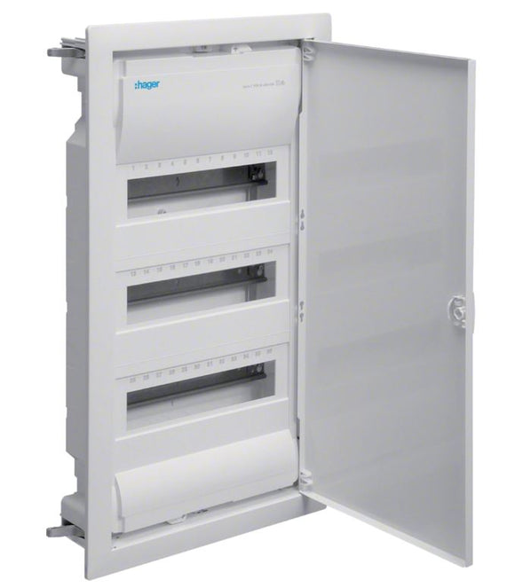 Hager Volta Kleinverteiler 3-reihig 36 Module IP30 für Hohlwandmontage