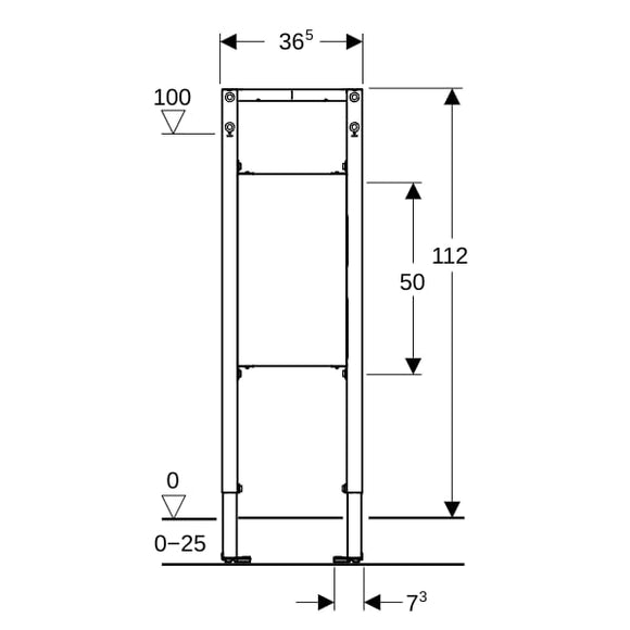 GEBERIT – Duofix Stützklappgriff B 112 cm