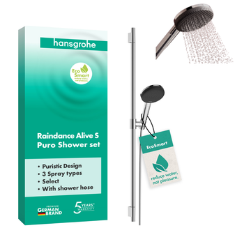 HG Brauseset Raindance Alive Select S 125 3jet EcoSmart Uni.PuroS 900mm chrom